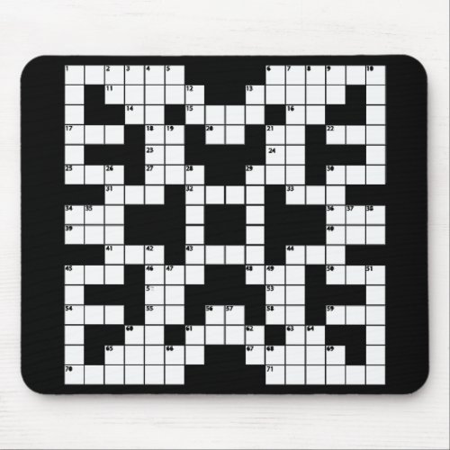 Crossword Puzzle Design Mousepad