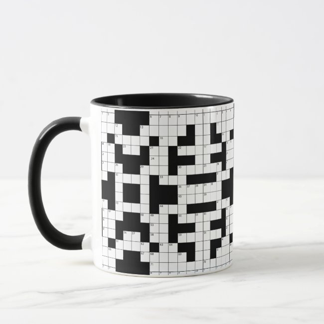 Crossword Puzzle Design Mug