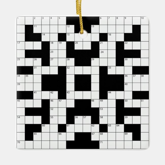 Crossword Puzzle Design Ornament