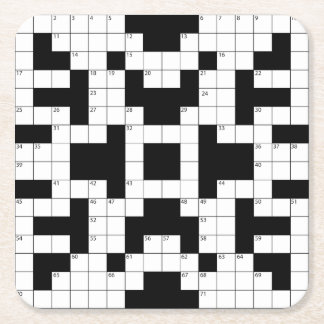 Crossword Puzzle Design Paper Coaster