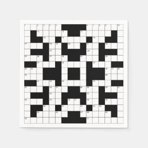 Crossword Puzzle Design Paper Napkin