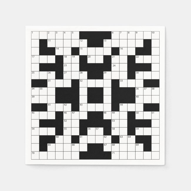 Crossword Puzzle Design Paper Napkin