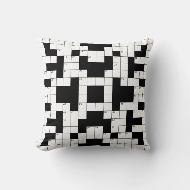 Crossword Puzzle Design Throw Pillow
