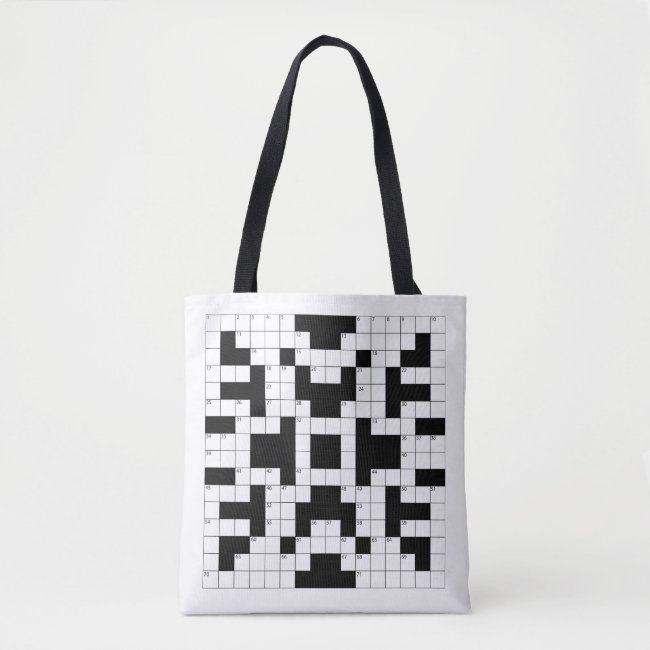 Crossword Puzzle Design Tote Bag