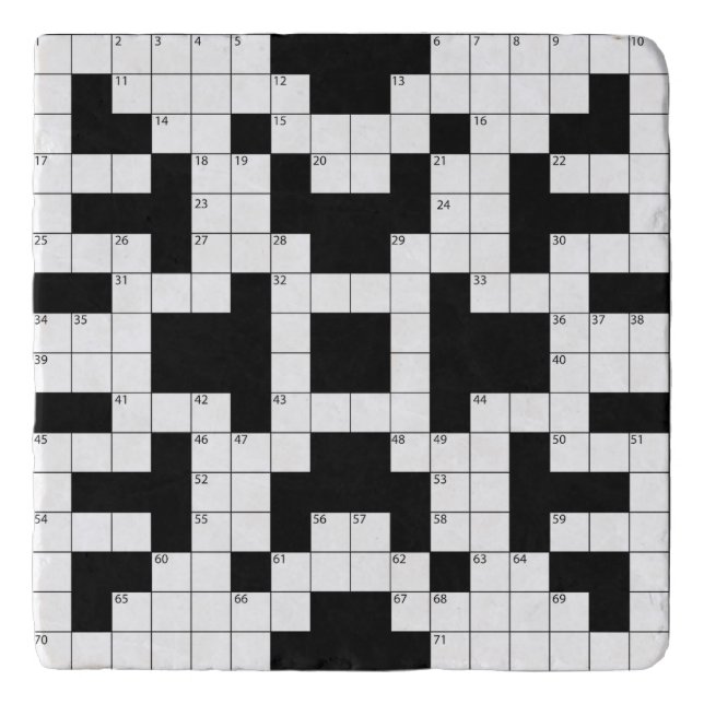 Crossword Puzzle Design Trivet (Front)