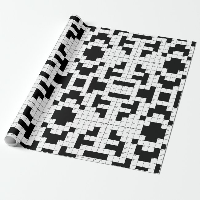 Crossword Puzzle Design Wrapping Paper