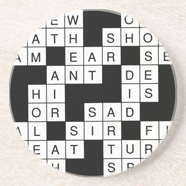 Crossword Puzzle Drink Coaster (Front)