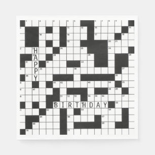 crossword puzzle for birthday party napkins