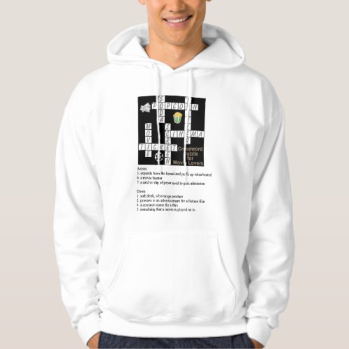 Crossword Puzzle for Movie Lovers Hoodie