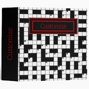 Crossword Puzzle Grid Pattern Binder