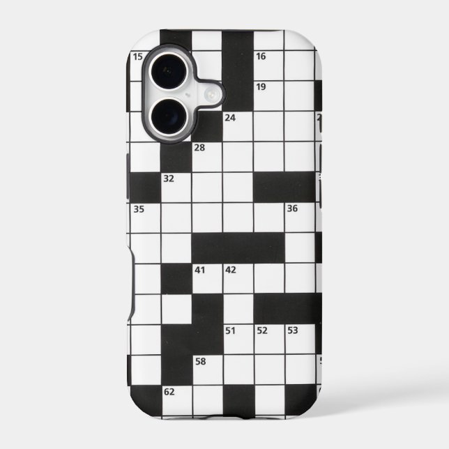 Crossword Puzzle Iphone Case (Back)