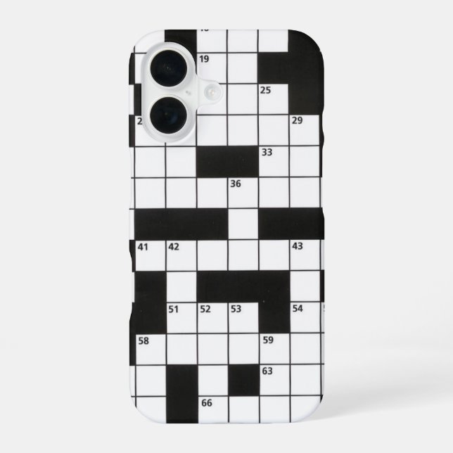 Crossword Puzzle Iphone Case (Back)