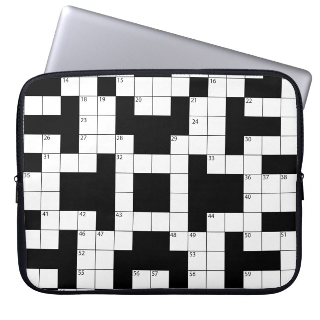 Crossword Puzzle Laptop Sleeve (Front)