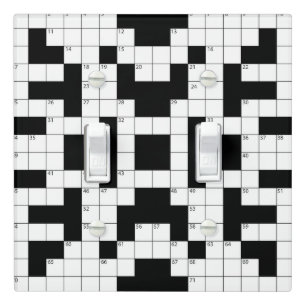 Crossword Puzzle Light Switch Cover