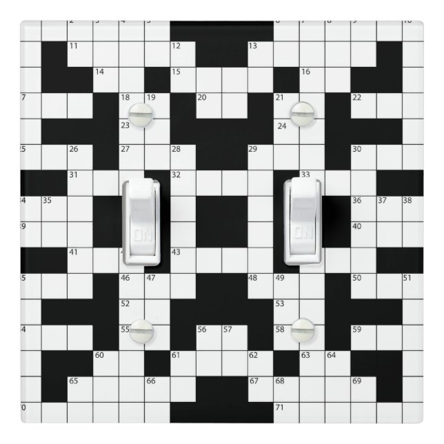 Crossword Puzzle Light Switch Cover (In Situ)