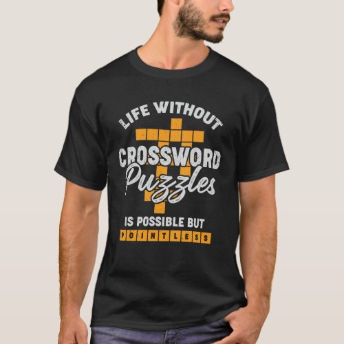 Crossword Puzzle Lover Gift T_Shirt