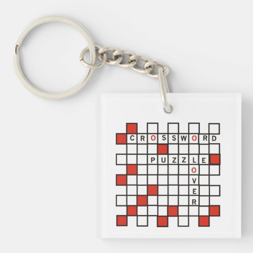 Crossword puzzle Lover Keychain