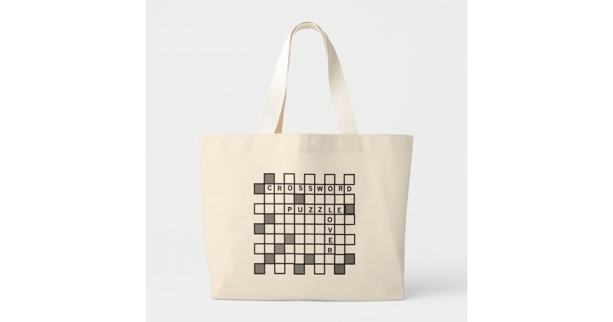 Crossword Puzzle Lover Large Tote Bag