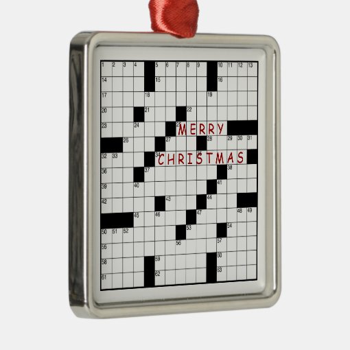 Crossword Puzzle Metal Ornament | Zazzle