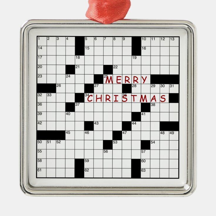 Crossword Puzzle Metal Ornament Zazzle