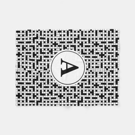 Crossword Puzzle Monogram Fleece Blanket Zazzle Crossword Puzzle Monogram Fleece Blanket Zazzle