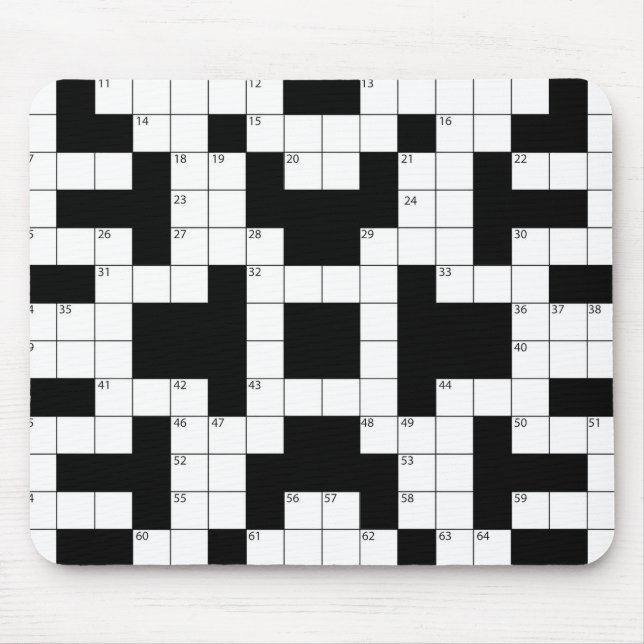 Crossword Puzzle Mouse Pad (Front)