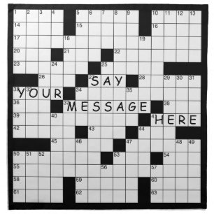 Crossword Puzzle Napkin
