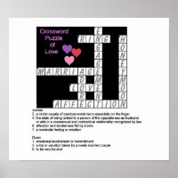 Crossword Puzzle of Love Poster