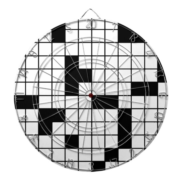 CROSSWORD PUZZLE PATTERN GRAPHICS GAMES FUN WORDS DART BOARD (Front)