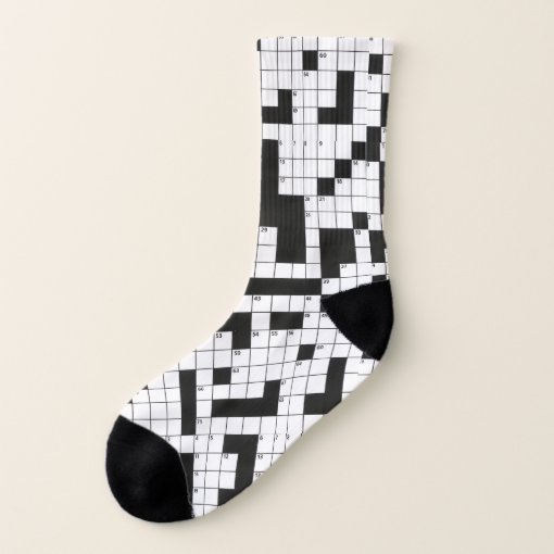Crossword Puzzle pattern Socks Zazzle