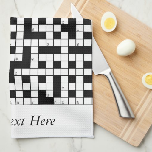 Crossword Puzzle Personalized Kitchen Towel Zazzle