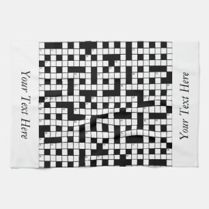 Crossword Puzzle Personalized Kitchen Towel
