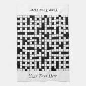Crossword Puzzle Personalized Kitchen Towel Zazzle