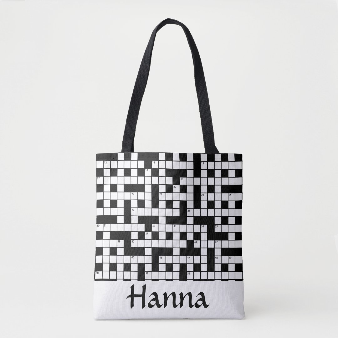 Crossword Puzzle Personalized Tote Bag Zazzle
