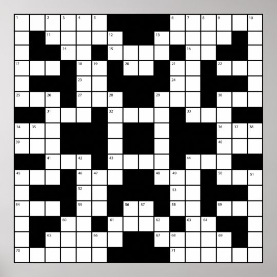 crossword puzzle poster zazzlecom