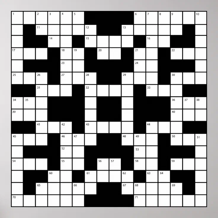 Crossword Puzzle Poster | Zazzle
