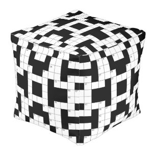 Crossword Puzzle Pouf