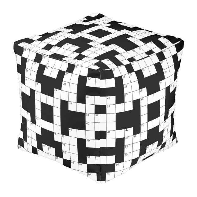 Crossword Puzzle Pouf (Angled Front)