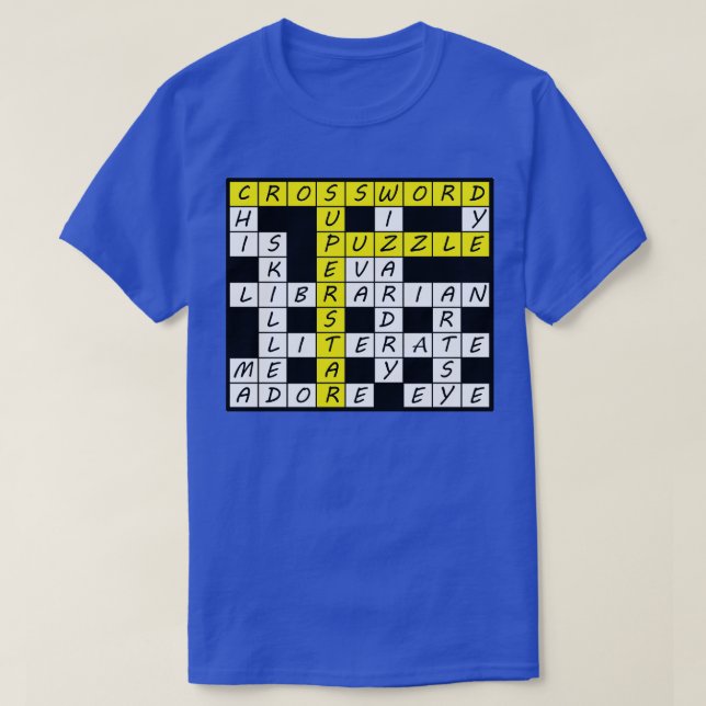 Crossword Puzzle Superyellow highlight T-Shirt (Design Front)