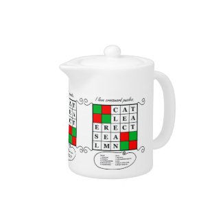 Crossword Puzzle Teapot