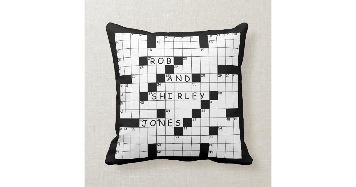 Crossword Puzzle Throw Pillow