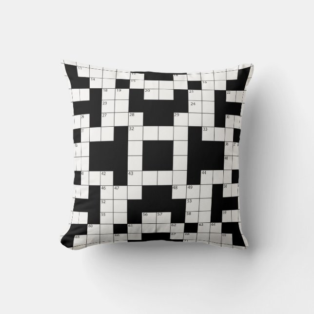 Crossword Puzzle  Throw Pillow (Front)