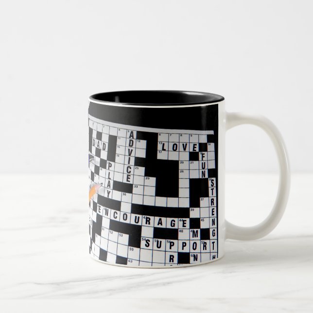 Crossword Puzzle Two-Tone Coffee Mug (Right)