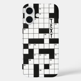 Crossword Puzzle With Text Word iPhone 16 Case