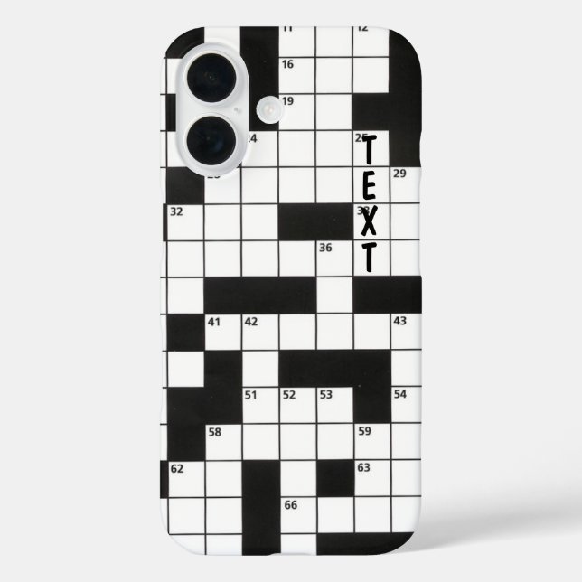 Crossword Puzzle With Text Word Case-Mate iPhone Case (Back)