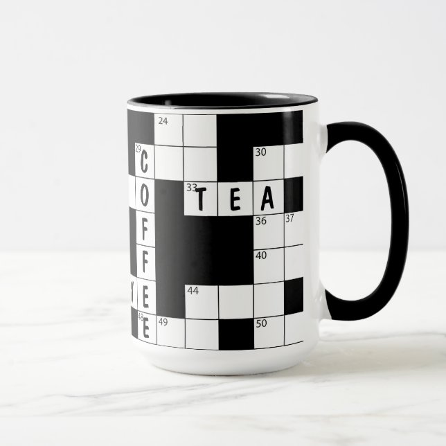Crossword Puzzle With Words Mug (Right)
