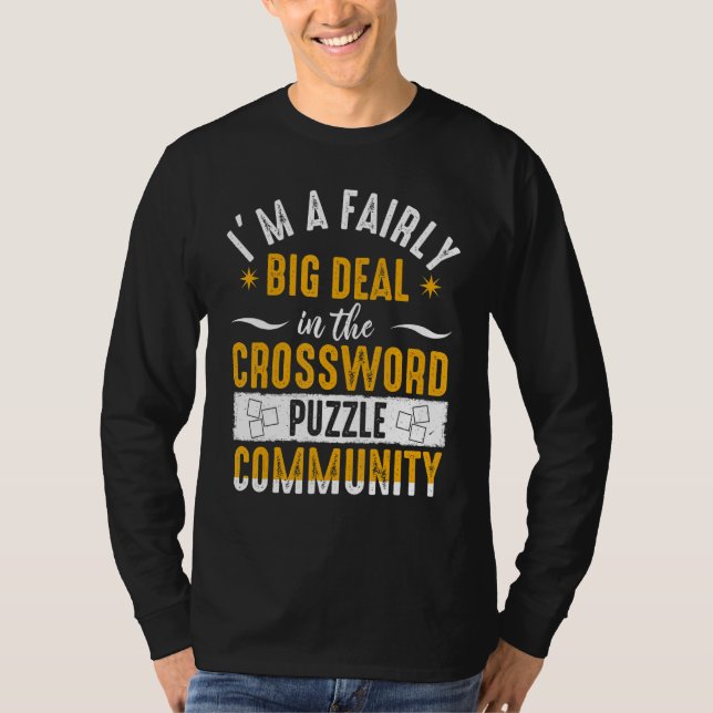 Crossword Puzzles Big Deal Retirement Puzzle  Play T-Shirt (Front)