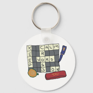Crossword Puzzles Keychain