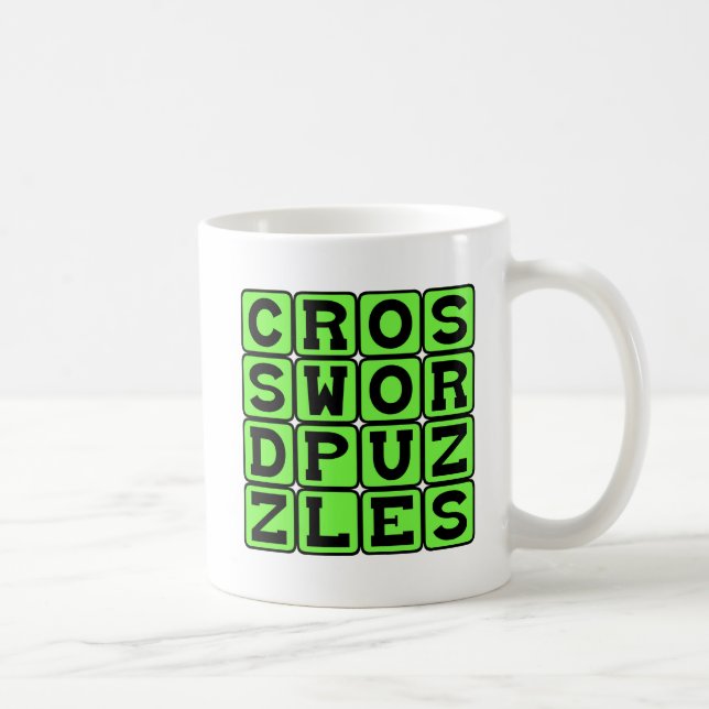 Crossword Puzzles, Word Puzzles Coffee Mug (Right)