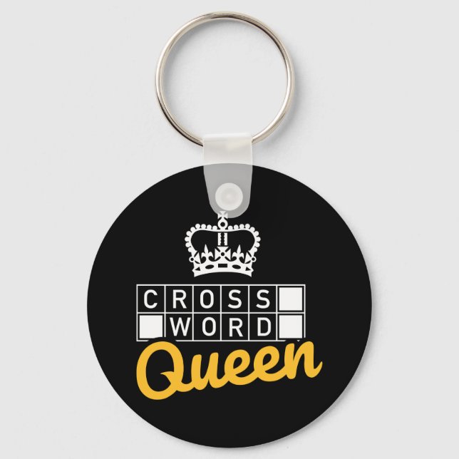 Crossword queen keychain (Front)